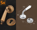 Khóa cửa hợp kim cổ điển đậm chất Á Đông BK1763 b