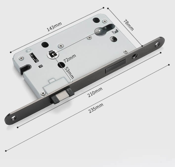 Khóa cửa phân thể tay gạt sọc dọc hiện đại YJ7220 11