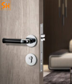 Khóa cửa tay gạt hợp kim kẽm họa tiết hoa hồng KB6167 7