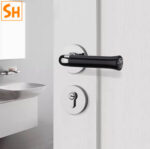 Khóa cửa tay gạt hợp kim kẽm họa tiết hoa hồng KB6167 13