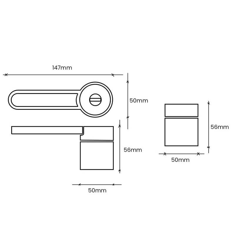 khóa cửa tay gạt sáng tạo hiện đại THY60-10