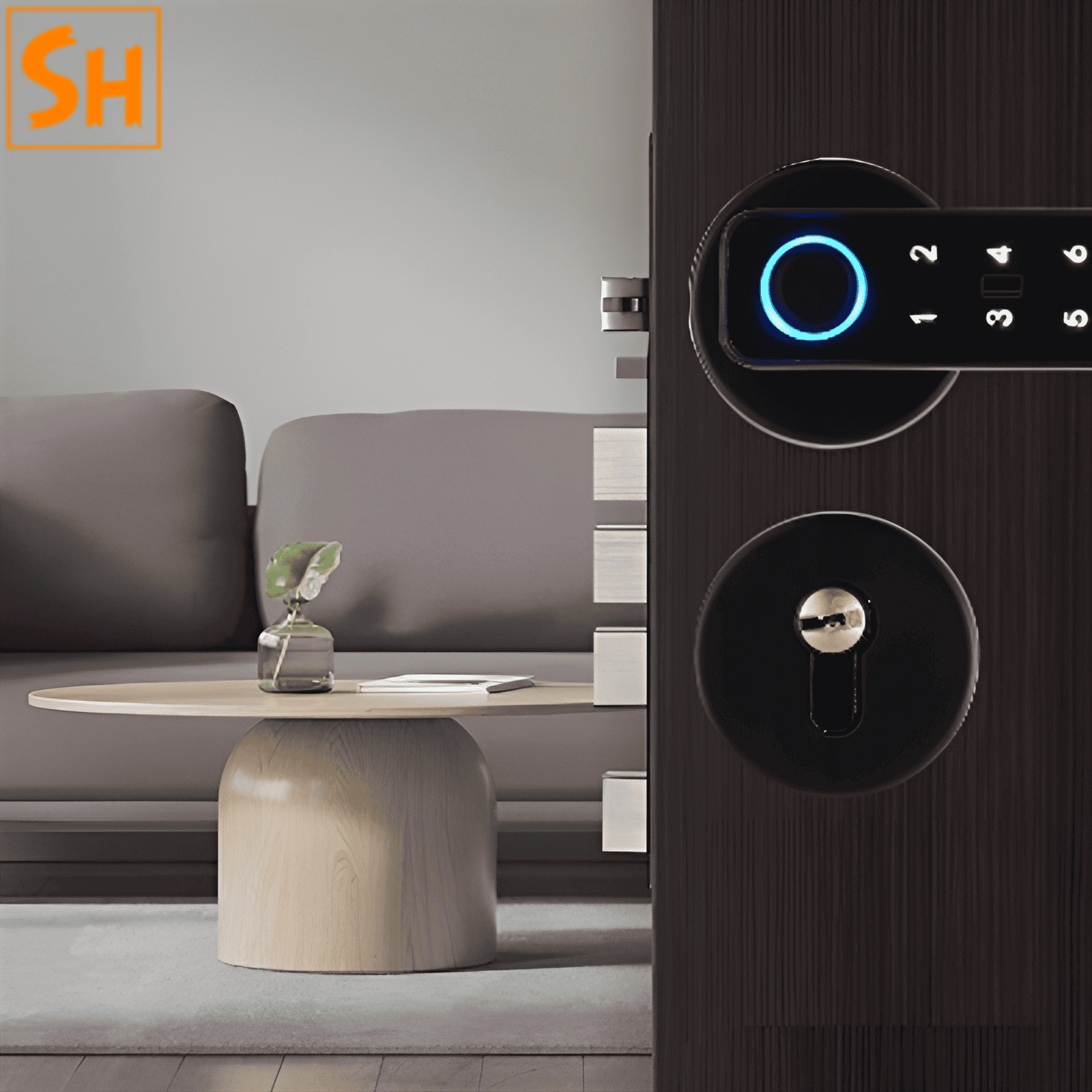 Khóa cửa vân tay sinh trắc học hợp kim WZ7262 8
