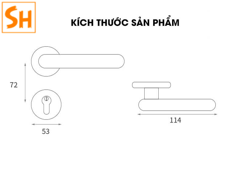 Khóa cửa phân thể đồng thau Kiểu Italia DGBS2