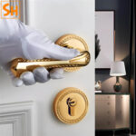 Khóa cửa thông phòng đồng thau cao cấp HT3648