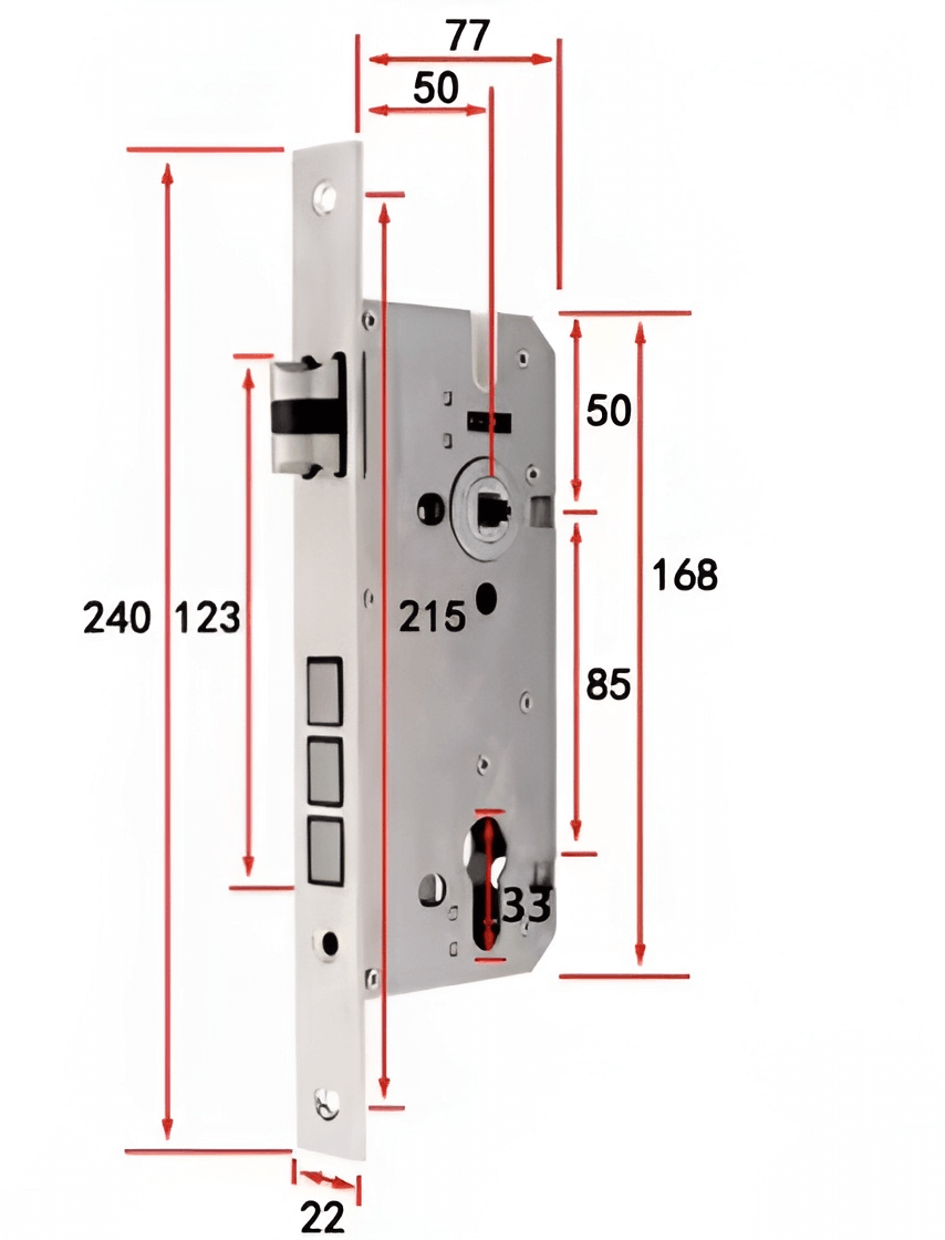 Khoá cửa tay gạt đồng style Bắc Âu SHBR7-82A 7