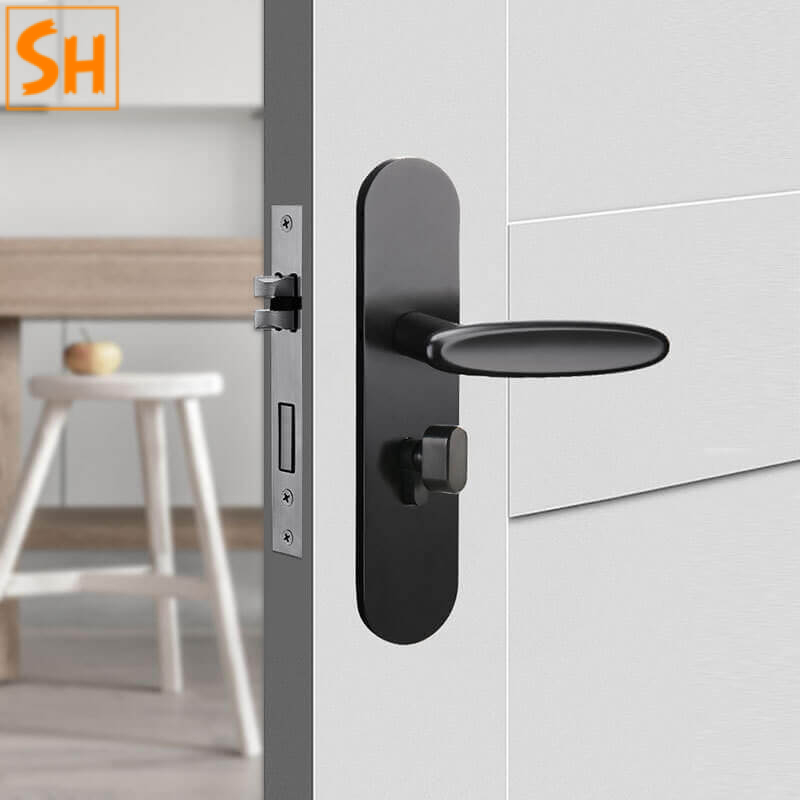 Khóa cửa phòng hợp kim kẽm tối giản LD7058 Khóa cửa phòng hợp kim kẽm tối giản LD7058