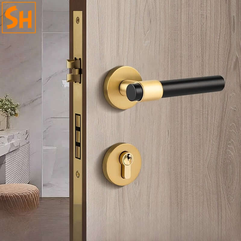 Khoá cửa tay gạt đồng style Bắc Âu SHBR7-82A Khoá cửa tay gạt đồng style Bắc Âu SHBR7-82A