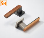 Khóa cửa phân thể dáng vuông tay gỗ RH0007-2