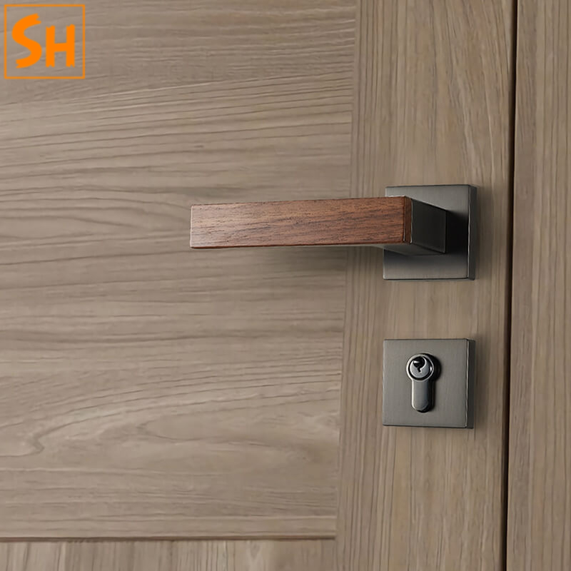 Khóa cửa phân thể dáng vuông tay gỗ RH0007 Khóa cửa phân thể dáng vuông tay gỗ RH0007