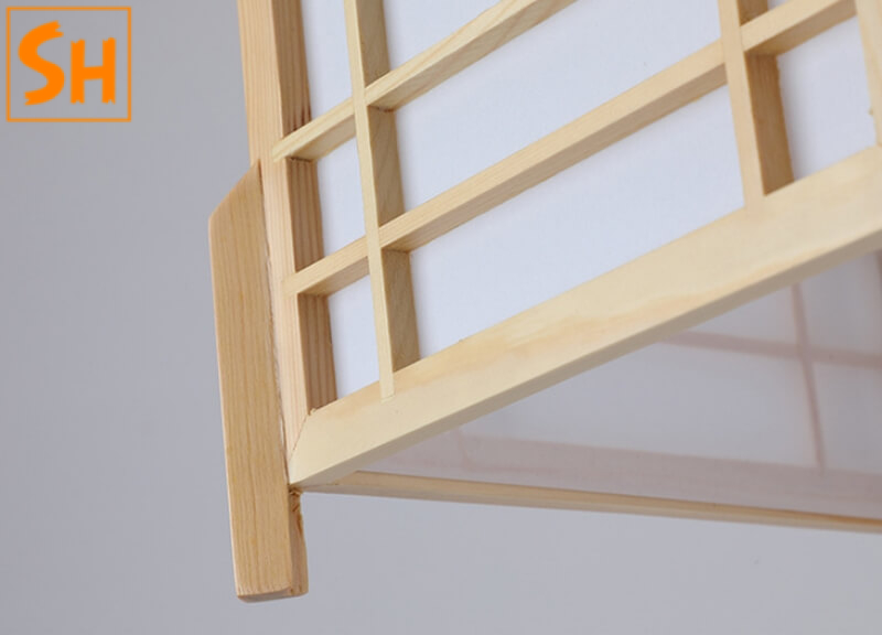 Đèn lồng thả trần bằng gỗ thông kiểu Nhật Bản ZGY158 8