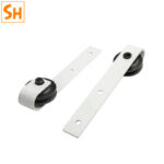 Ray trượt barn door cánh phẳng đơn màu bạc RT9448 6
