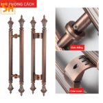 Tay nắm cổng cổ điển sang trọng bằng Inox QB-001
