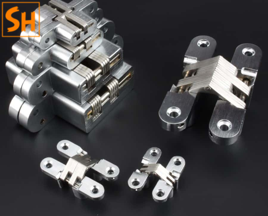 Bản lề âm cửa chữ thập nhiều tải trọng MONZ-CH 3 Bản lề âm cửa chữ thập bằng thép không rỉ MONZCH