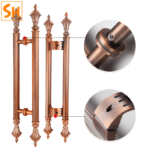 Tay nắm cổng cổ điển sang trọng bằng Inox QB-001 9