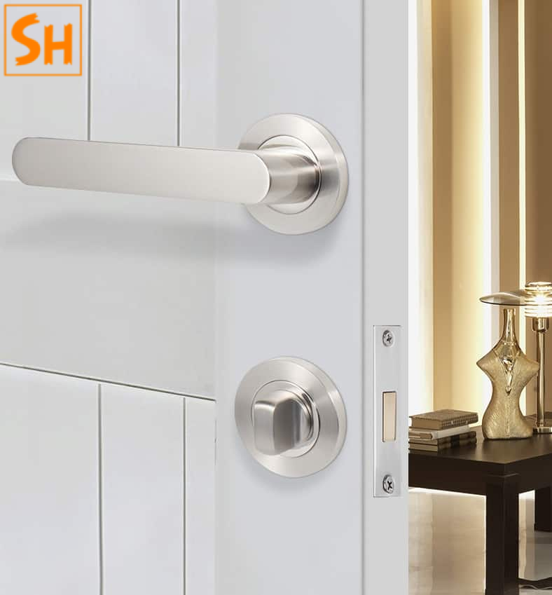 Khóa cửa phòng không chìa màu bạc DFL-713DS Khóa cửa phòng không chìa màu bạc DFL-713DS