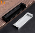 Tay nắm âm tủ hợp kim kẽm tối giản SH2215