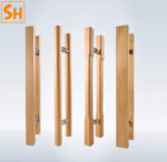 Tay nắm cửa phòng khách bằng gỗ sồi hiện đại DOR9003