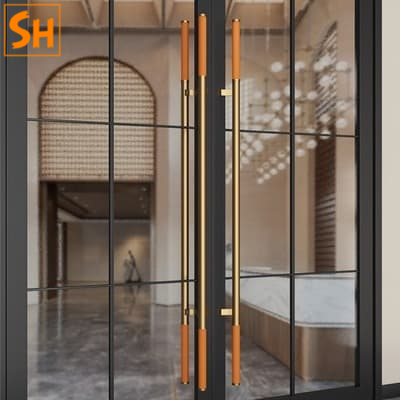 Tay nắm cửa bằng inox bọc da cao cấp DOR8789-1 Tay nắm cửa bằng inox bọc da cao cấp DOR8789