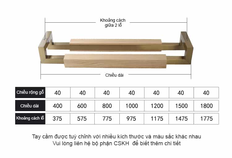 Tay nắm cửa đại sảnh lệch tâm thân bằng gỗ SH1008856 3