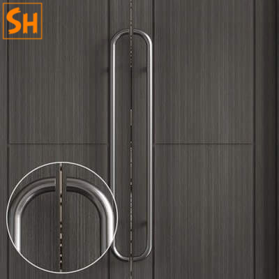 Tay nắm cửa phòng họp inox dáng cong hiện đại DOR8080 Tay nắm cửa phòng họp inox dáng cong hiện đại DOR8080