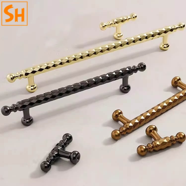 Tay nắm tủ hợp kim kẽm họa tiết ziczac SHD6975 Tay nắm tủ hợp kim kẽm họa tiết ziczac SHD6975