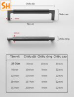 Tay nắm tủ hợp kim hoạ tiết sáng tạo UFN6501 22