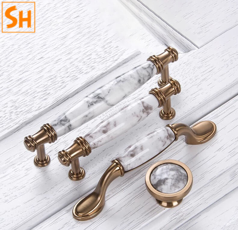 Tay nắm tủ gốm sứ chân đế hợp kim kẽm MDB208-17 Tay nắm tủ gốm sứ chân đế hợp kim kẽm MDB208