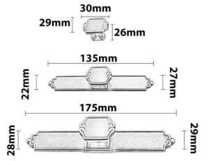 Tay nắm tủ hợp kim kẽm hoa văn cổ điển ORB6588 10