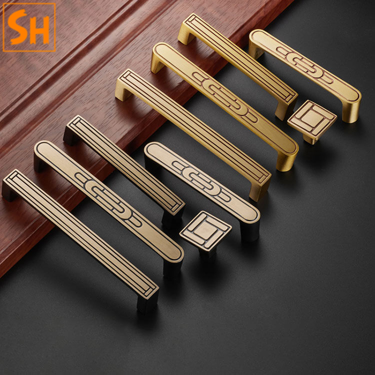 Tay nắm tủ bằng đồng cổ điển cao cấp SH162