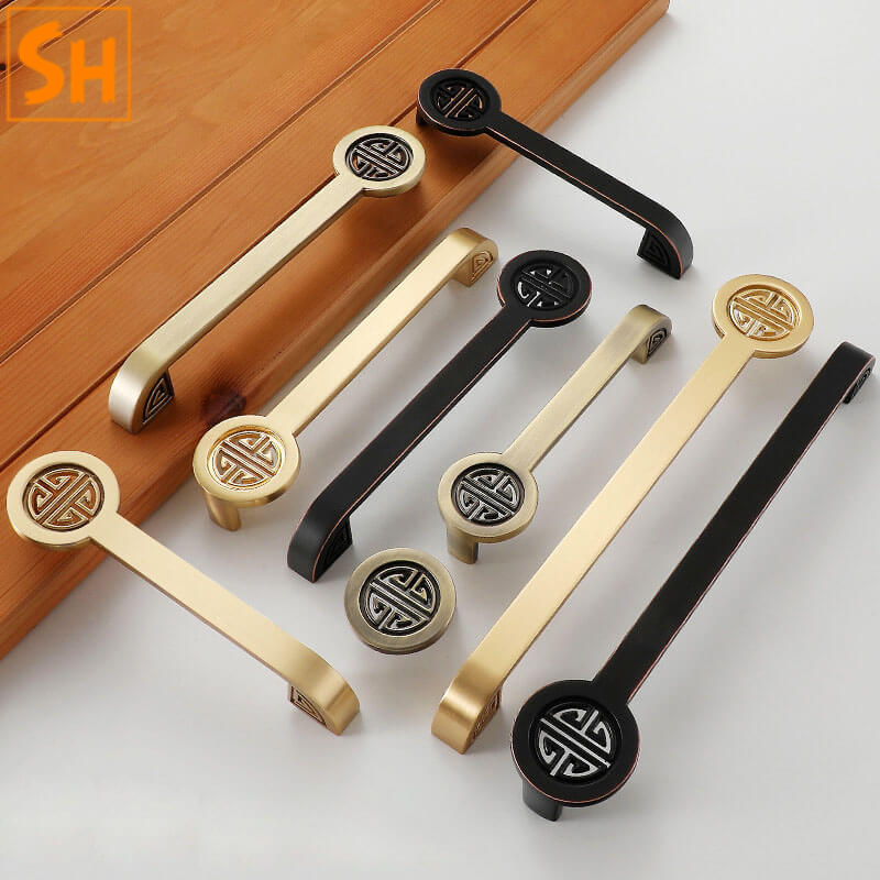 Tay nắm tủ hợp kim kẽm kiểu Trung Hoa nghệ thuật NSH810 Tay nắm tủ hợp kim kẽm kiểu Trung Hoa nghệ thuật NSH810