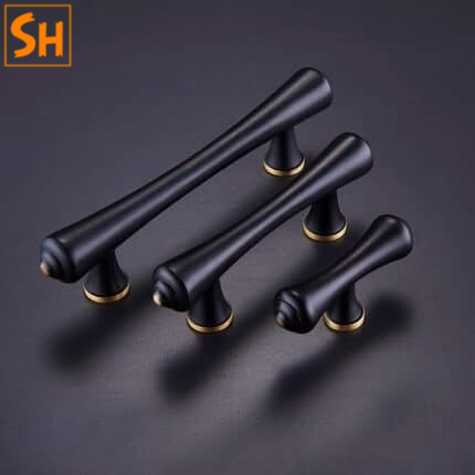 tay nắm tủ quần áo ngăn kéo tối giản bằng đồng XLS01-A