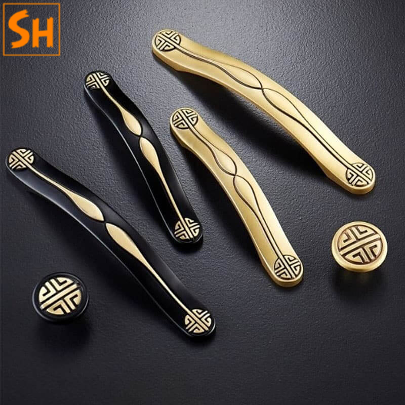 Tay nắm tủ cổ điển bằng đồng thau cao cấp SH.L1047 Tay nắm tủ cổ điển bằng đồng thau cao cấp SH.L1047