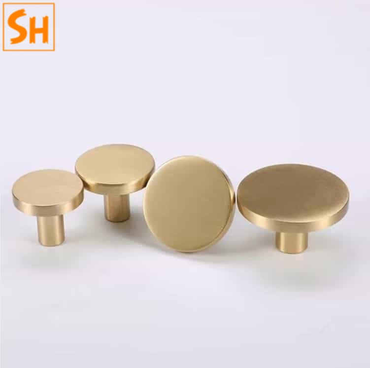 Núm tay nắm kéo tủ trơn tối giản bằng đồng SHHP00123 Núm tay nắm kéo tủ trơn tối giản bằng đồng SHHP00123
