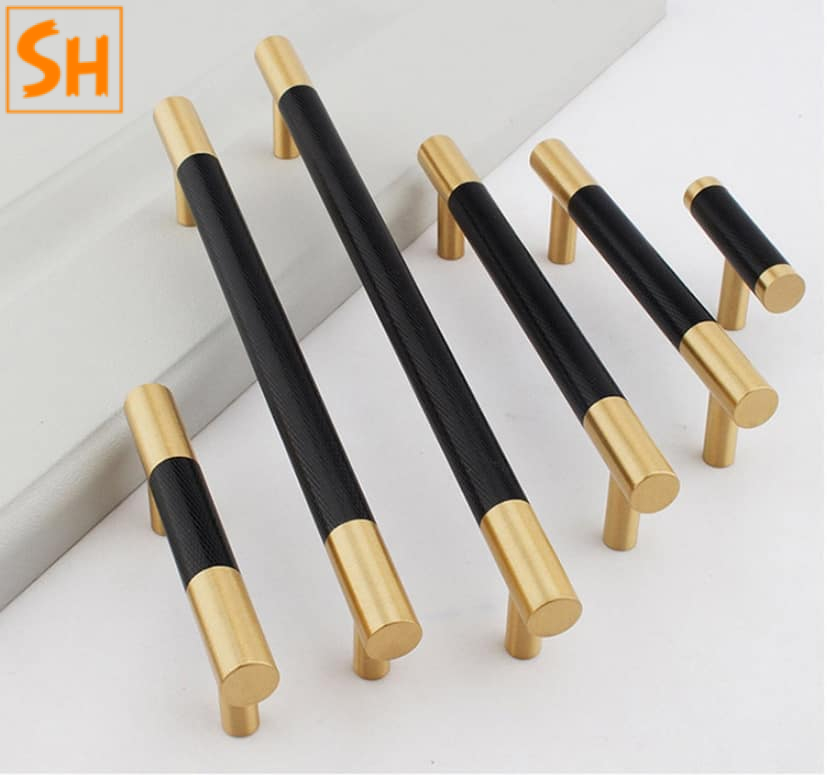 Tay nắm tủ bằng đồng brass hiện đại tối giản T2933-1 Tay nắm tủ bằng đồng brass hiện đại tối giản T2933-1