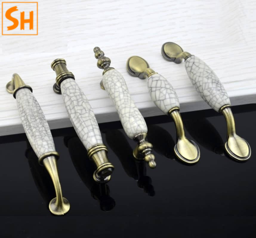Tay nắm tủ gốm sứ men rạn độc đáo SH-A20