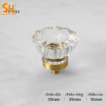 tay nắm tủ đồng vs tay nắm tủ pha lê – núm tay nắm tủ pha lê hình bông hoa YSL5316 2026