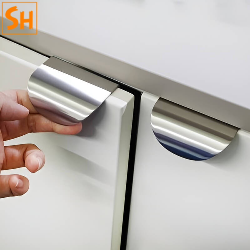 Tay nắm tủ móc kéo bằng inox 304 tối giản SH-ZWS60 Tay nắm tủ móc kéo bằng inox 304 tối giản SH-ZWS60