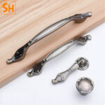Tay nắm bằng hợp kim kẽm màu đồng Bronze cổ điển PSQ6604