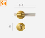 Khoá cửa tay gạt trong suốt Châu Âu hiện đại KDC6809 b