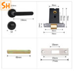 Khóa cơ không chìa phòng vệ sinh tối giản DFL-713BL a