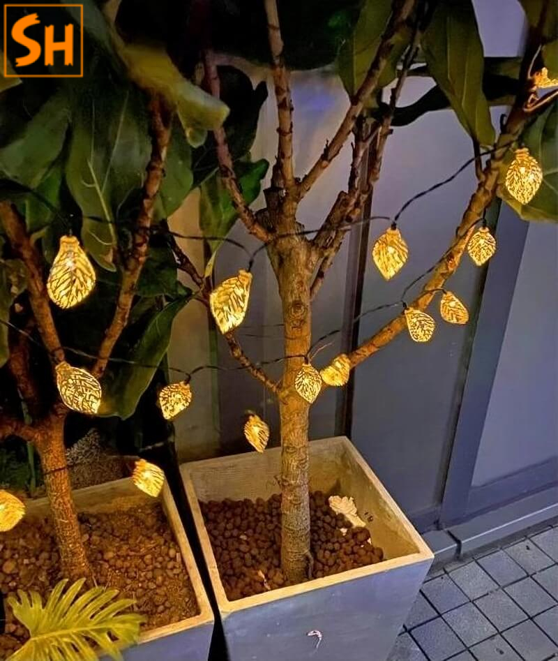 Đèn Led dây trang trí kiểu dáng chiếc lá xinh xắn SH6165 Đèn Led dây trang trí kiểu dáng chiếc lá xinh xắn SH6165