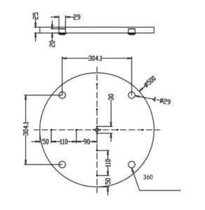 Phụ kiện xoay tủ gỗ 360 độ linh hoạt SH-RTA 5