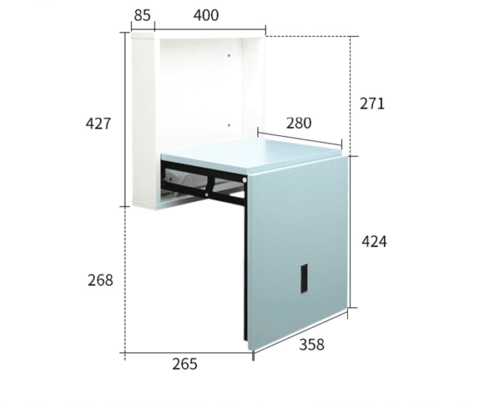 Phụ kiện đôn ngồi gấp gọn âm tủ nép tường SH.BTS01 2