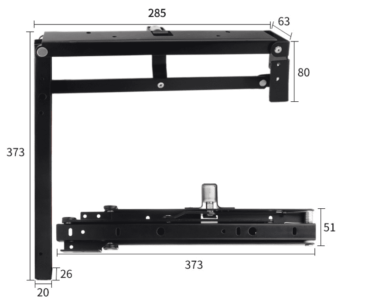 Phụ kiện đôn ngồi gấp gọn âm tủ nép tường SH.BTS01 11