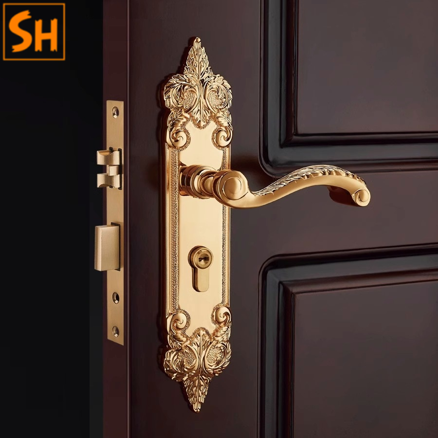 Khóa cửa sảnh style Hoàng gia sang trọng SHT015 Khóa cửa sảnh style Hoàng gia sang trọng SHT015