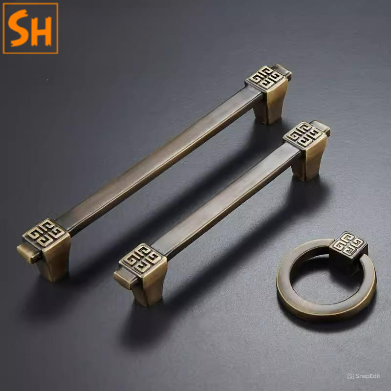 Tay nắm tủ bằng đồng cổ điển phong cách Trung Hoa XLS7928-3