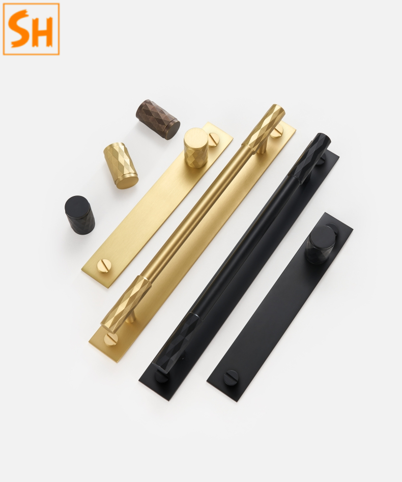 Tay nắm tủ bằng đồng thanh đệm cao cấp SH.L5008 Tay nắm tủ bằng đồng thanh đệm cao cấp SH.L5008