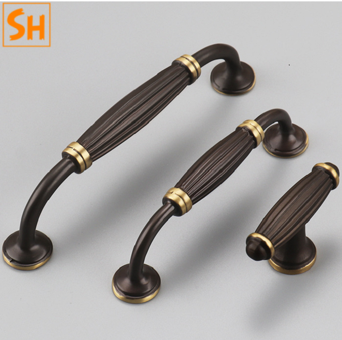 Tay nắm tủ đồng retro Châu Âu SHAM6022