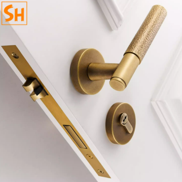 Khóa cửa bằng đồng rèn hạng sang A308B-191H HÌNH DẠI DIÊN
