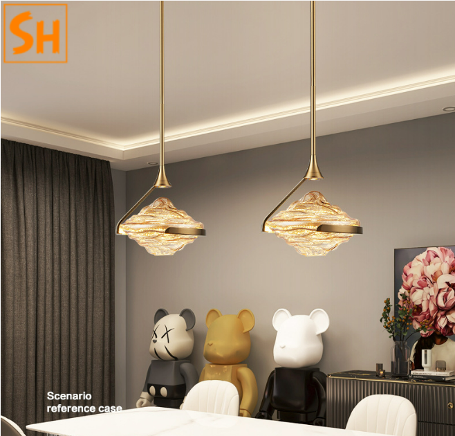 đèn thả trần vs quạt trần đèn – đèn thả trần thủy tinh trang trí phòng khách BL-D3685 2026